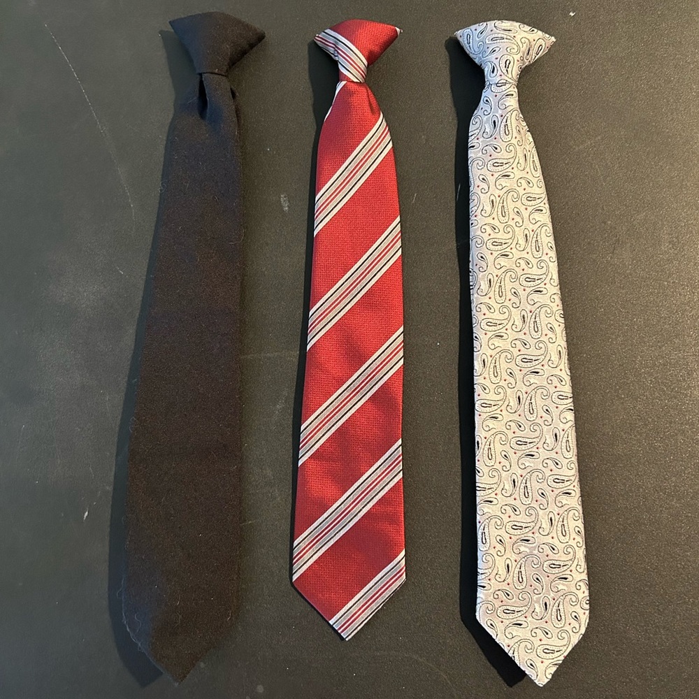 Kid’s Clip-on neckties- Lot of 3